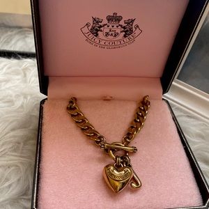 Juicy couture heart charm chain necklace